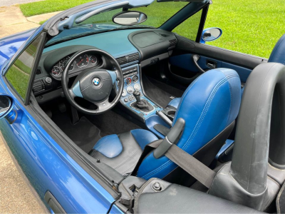 2000 BMW M Roadster in Estoril Blue Metallic over Estoril Blue & Black Nappa