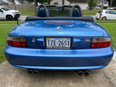 2000 BMW M Roadster in Estoril Blue Metallic over Estoril Blue & Black Nappa