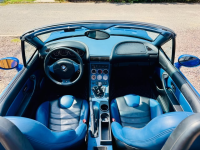 2000 BMW M Roadster in Estoril Blue Metallic over Estoril Blue & Black Nappa