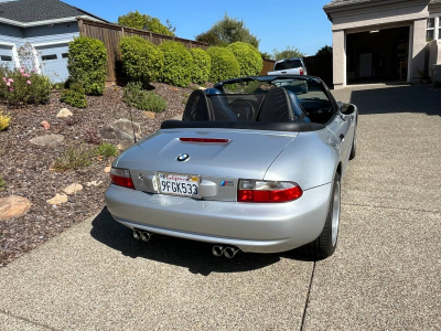2000 BMW M Roadster in Titanium Silver Metallic over Estoril Blue & Black Nappa