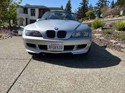 2000 BMW M Roadster in Titanium Silver Metallic over Estoril Blue & Black Nappa