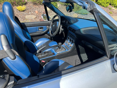 2000 BMW M Roadster in Titanium Silver Metallic over Estoril Blue & Black Nappa