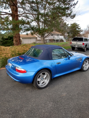 2000 BMW M Roadster in Estoril Blue Metallic over Estoril Blue & Black Nappa