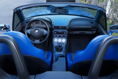 2000 BMW M Roadster in Estoril Blue Metallic over Estoril Blue & Black Nappa