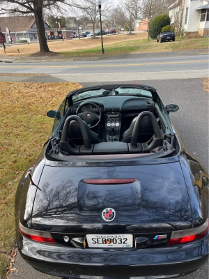 2000 BMW M Roadster in Cosmos Black Metallic over Black Nappa