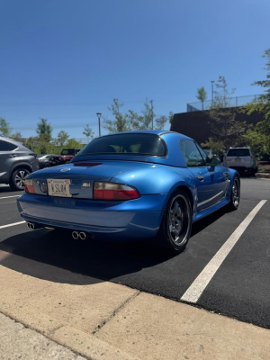 2000 BMW M Roadster in Estoril Blue Metallic over Estoril Blue & Black Nappa