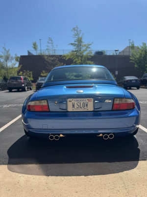2000 BMW M Roadster in Estoril Blue Metallic over Estoril Blue & Black Nappa