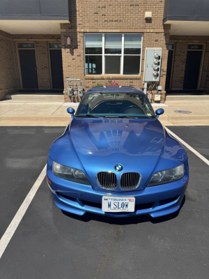 2000 BMW M Roadster in Estoril Blue Metallic over Estoril Blue & Black Nappa