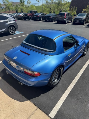 2000 BMW M Roadster in Estoril Blue Metallic over Estoril Blue & Black Nappa