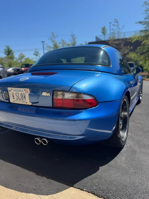 2000 BMW M Roadster in Estoril Blue Metallic over Estoril Blue & Black Nappa