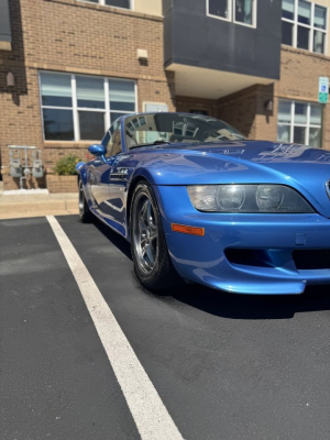 2000 BMW M Roadster in Estoril Blue Metallic over Estoril Blue & Black Nappa