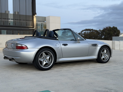 2000 BMW M Roadster in Titanium Silver Metallic over Estoril Blue & Black Nappa