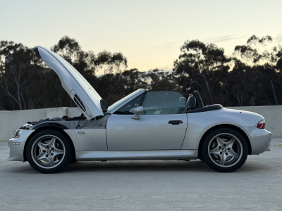 2000 BMW M Roadster in Titanium Silver Metallic over Estoril Blue & Black Nappa
