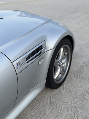 2000 BMW M Roadster in Titanium Silver Metallic over Estoril Blue & Black Nappa