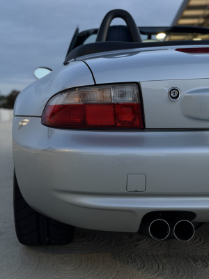 2000 BMW M Roadster in Titanium Silver Metallic over Estoril Blue & Black Nappa
