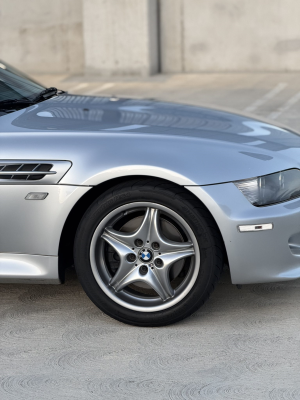 2000 BMW M Roadster in Titanium Silver Metallic over Estoril Blue & Black Nappa
