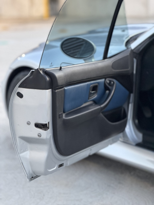 2000 BMW M Roadster in Titanium Silver Metallic over Estoril Blue & Black Nappa