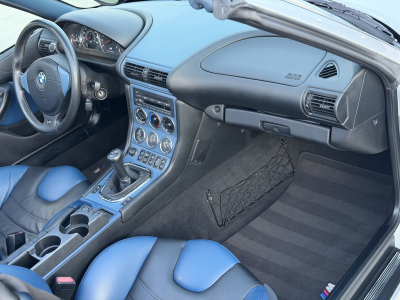 2000 BMW M Roadster in Titanium Silver Metallic over Estoril Blue & Black Nappa