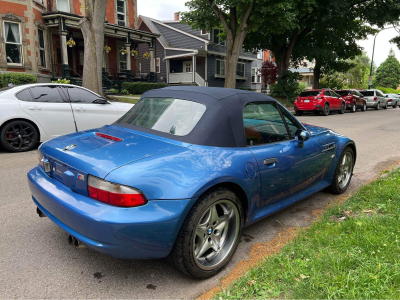 2000 BMW M Roadster in Estoril Blue Metallic over Estoril Blue & Black Nappa