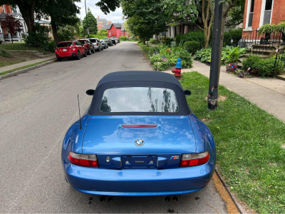 2000 BMW M Roadster in Estoril Blue Metallic over Estoril Blue & Black Nappa