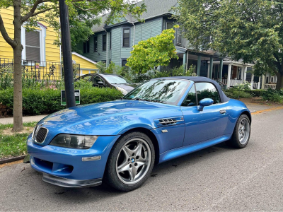 2000 BMW M Roadster in Estoril Blue Metallic over Estoril Blue & Black Nappa