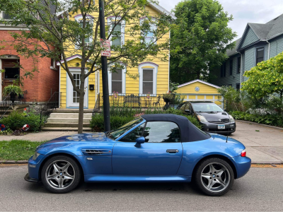 2000 BMW M Roadster in Estoril Blue Metallic over Estoril Blue & Black Nappa