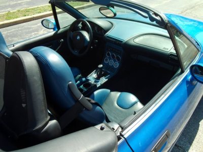 2000 BMW M Roadster in Estoril Blue Metallic over Estoril Blue & Black Nappa