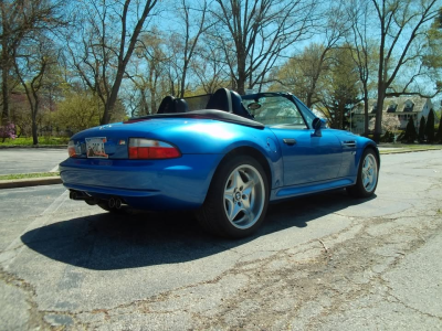 2000 BMW M Roadster in Estoril Blue Metallic over Estoril Blue & Black Nappa