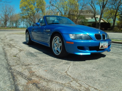 2000 BMW M Roadster in Estoril Blue Metallic over Estoril Blue & Black Nappa