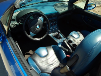 2000 BMW M Roadster in Estoril Blue Metallic over Estoril Blue & Black Nappa