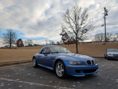 2000 BMW M Roadster in Estoril Blue Metallic over Estoril Blue & Black Nappa