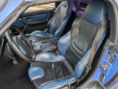 2000 BMW M Roadster in Estoril Blue Metallic over Estoril Blue & Black Nappa