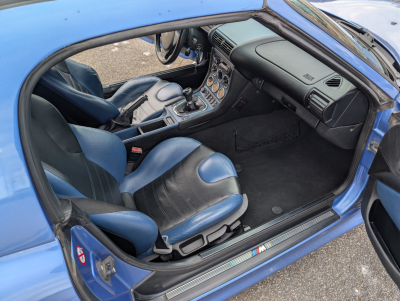 2000 BMW M Roadster in Estoril Blue Metallic over Estoril Blue & Black Nappa