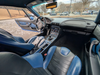 2000 BMW M Roadster in Estoril Blue Metallic over Estoril Blue & Black Nappa