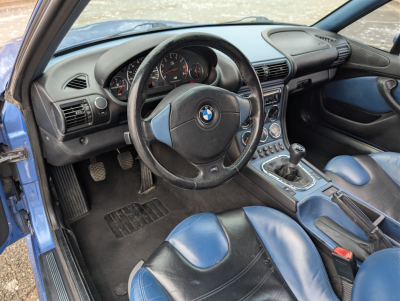 2000 BMW M Roadster in Estoril Blue Metallic over Estoril Blue & Black Nappa