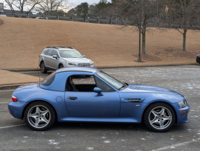 2000 BMW M Roadster in Estoril Blue Metallic over Estoril Blue & Black Nappa