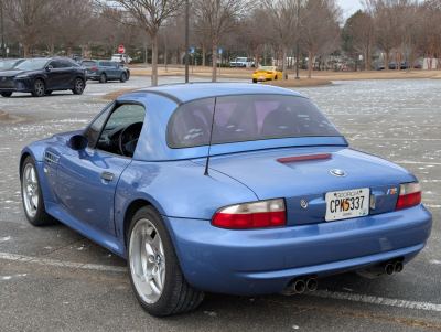 2000 BMW M Roadster in Estoril Blue Metallic over Estoril Blue & Black Nappa