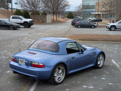 2000 BMW M Roadster in Estoril Blue Metallic over Estoril Blue & Black Nappa