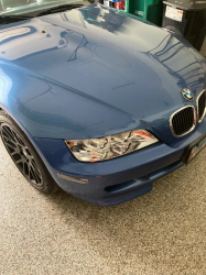 2000 BMW M Roadster in Estoril Blue Metallic over Estoril Blue & Black Nappa