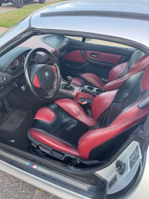 2000 BMW M Roadster in Titanium Silver Metallic over Imola Red & Black Nappa