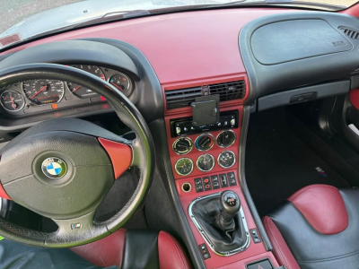 2000 BMW M Roadster in Titanium Silver Metallic over Imola Red & Black Nappa