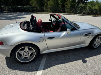 2000 BMW M Roadster in Titanium Silver Metallic over Imola Red & Black Nappa