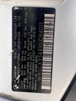 2000 BMW M Roadster in Titanium Silver Metallic over Black Nappa