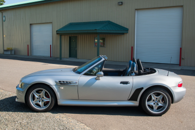 1997 BMW M Roadster in Arctic Silver Metallic over Estoril Blue & Black Nappa