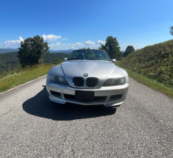 2001 BMW M Roadster in Titanium Silver Metallic over Laguna Seca Blue & Black Nappa