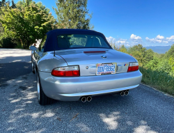 2001 BMW M Roadster in Titanium Silver Metallic over Laguna Seca Blue & Black Nappa