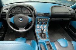 2001 BMW M Roadster in Titanium Silver Metallic over Laguna Seca Blue & Black Nappa