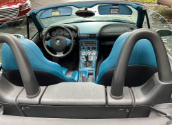 2001 BMW M Roadster in Titanium Silver Metallic over Laguna Seca Blue & Black Nappa