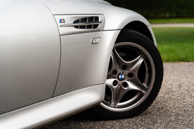 2001 BMW M Roadster in Titanium Silver Metallic over Imola Red & Black Nappa