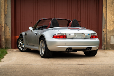 2001 BMW M Roadster in Titanium Silver Metallic over Imola Red & Black Nappa